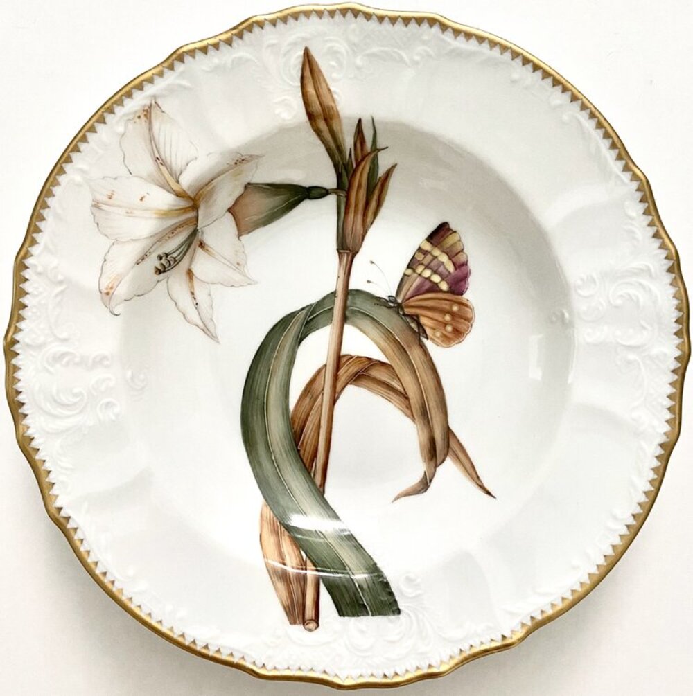 M2 - Botanical Art Soup/Pasta Plate by Anna Weatherley