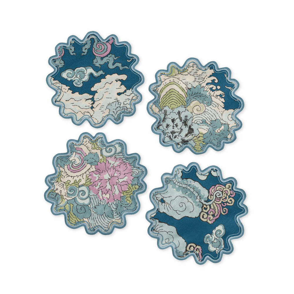 Magic Mountain Cocktail Napkin set of 4 Aquarius 