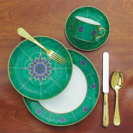 Malachite 4 Piece Place Setting by Mottahedeh