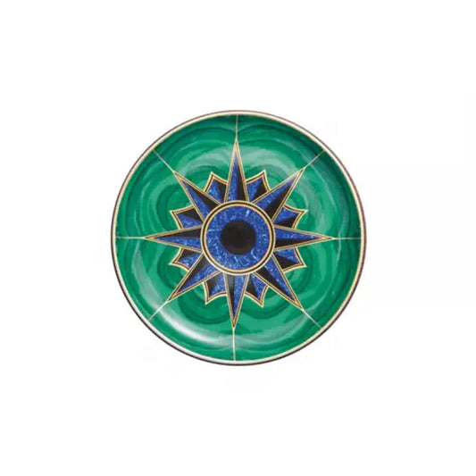 Malachite Canape Plate by Mottahedeh