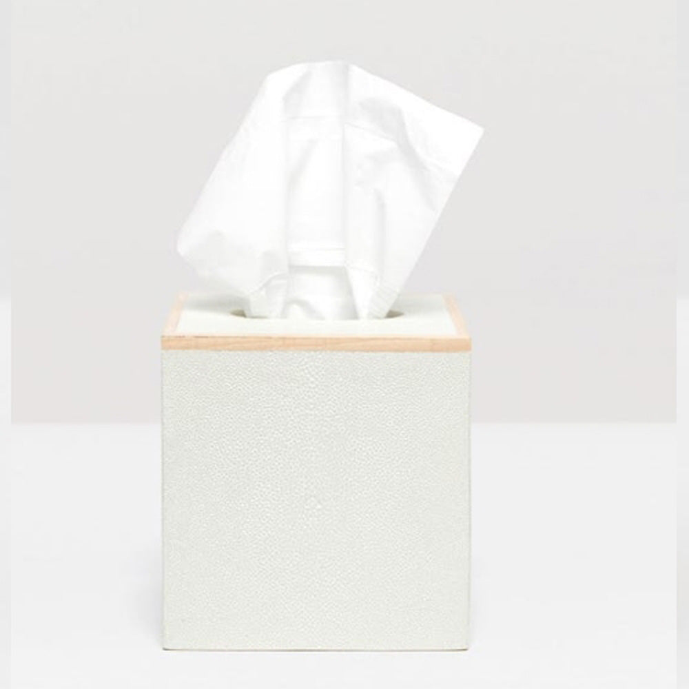 Manchester Sq Tissue Box in White by Pigeon and Poodle