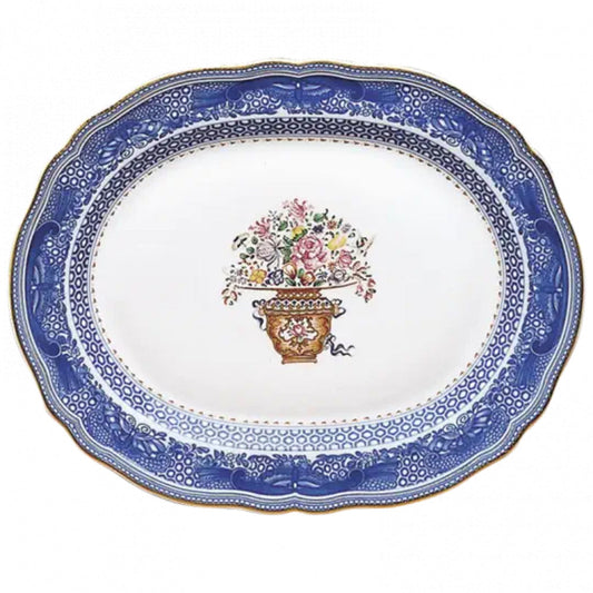 Mandarin Bouquet Oval Platter by Mottahedeh