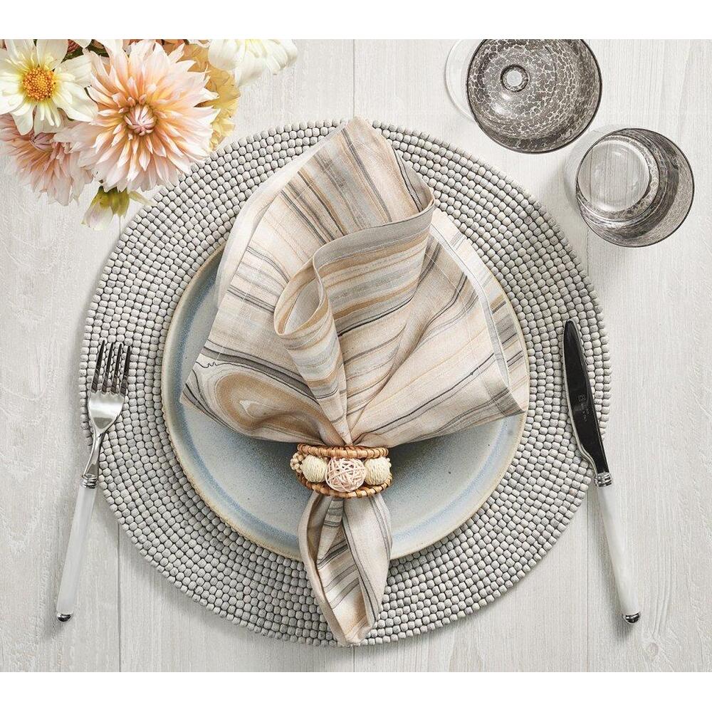 Marbled Napkin in Beige - Taupe & Gray - Set of 4 by Kim Seybert 1