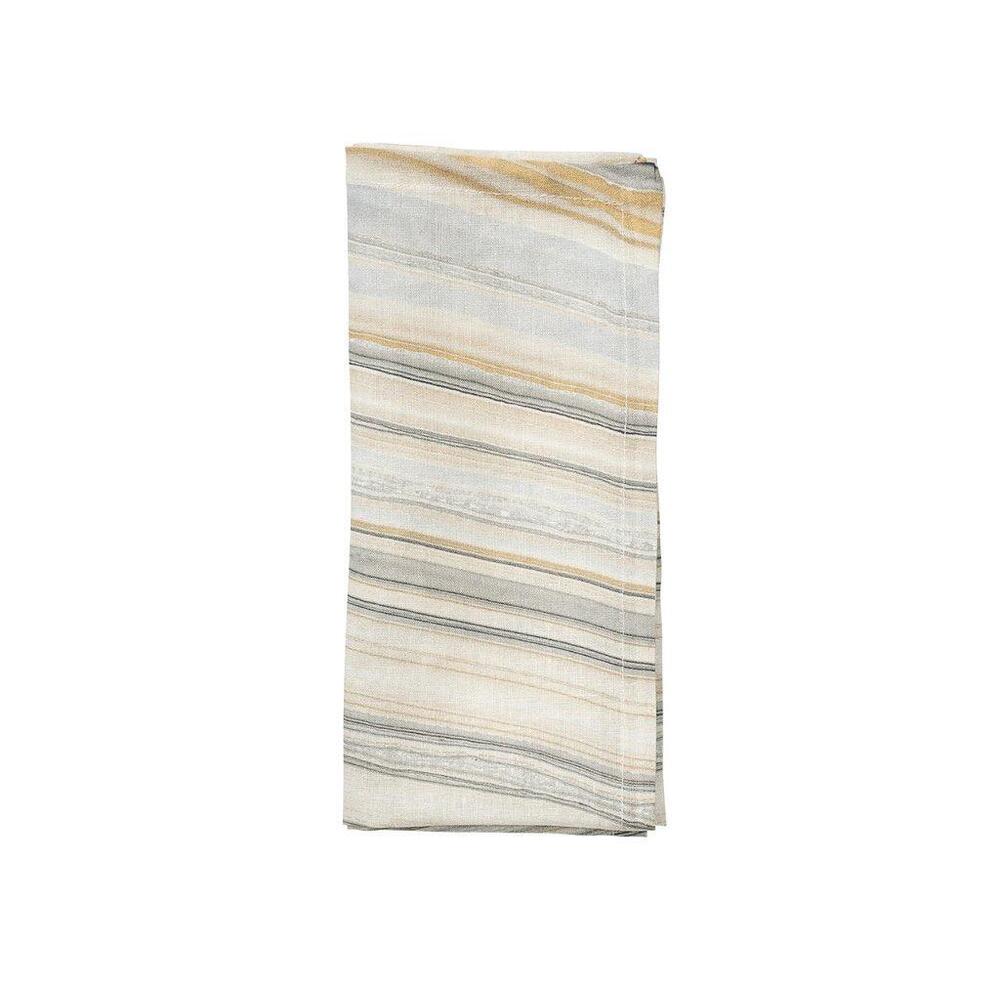 Marbled Napkin in Beige - Taupe & Gray - Set of 4 by Kim Seybert 