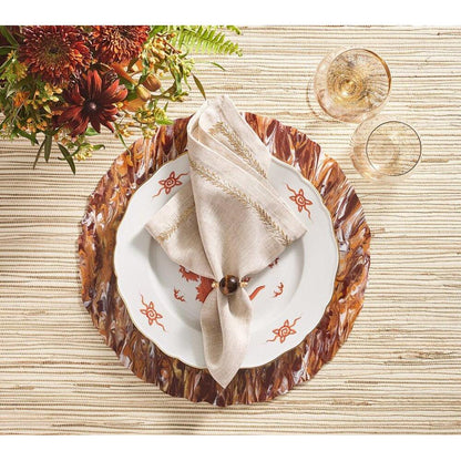 Marbled Placemat - Set of 4 Cranberry & Orange by Kim Seybert 9