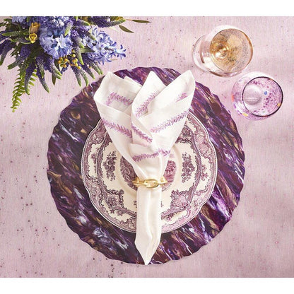 Marbled Placemat - Set of 4 Purple & Gold by Kim Seybert 11