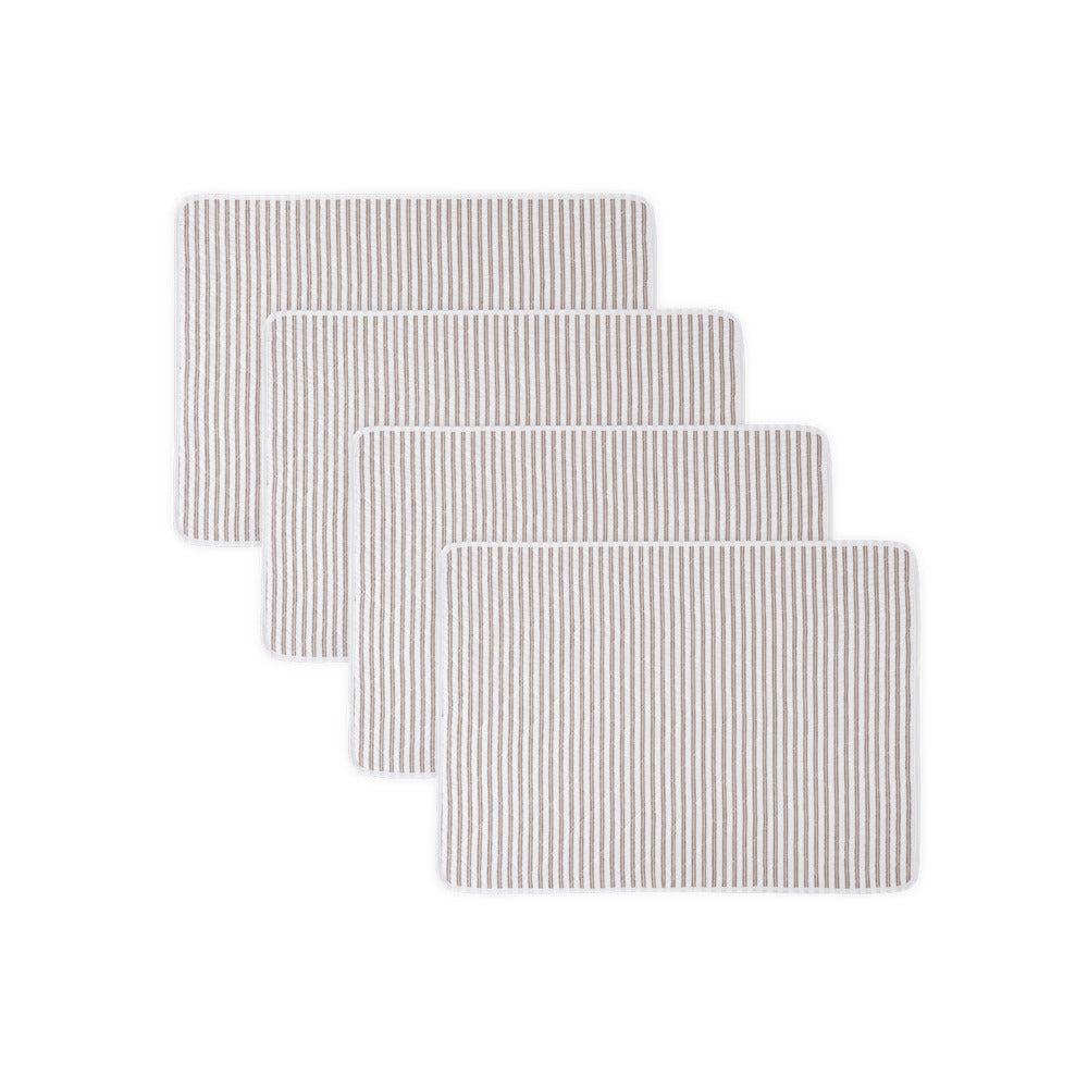 Matteo Quilted Placemat set of 4 Bark 
