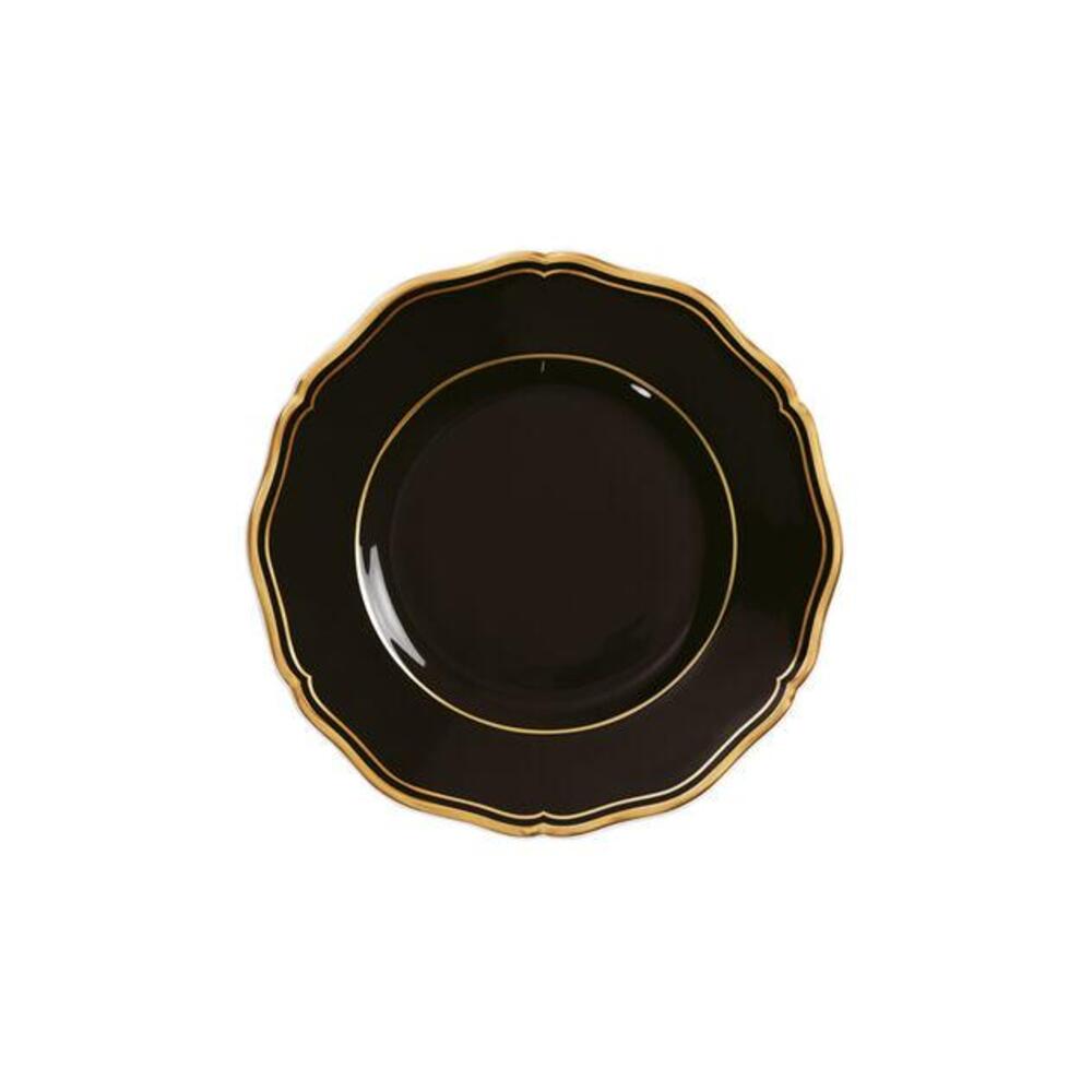 Mazurka Gold with Black Background Bread & Butter Plate by Raynaud 