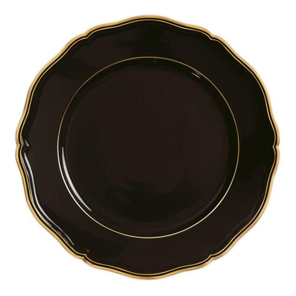 Mazurka Gold with Black Background Buffet Plate by Raynaud 