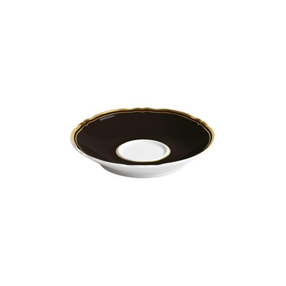 Mazurka Gold with Black Background Tea Saucer by Raynaud 1