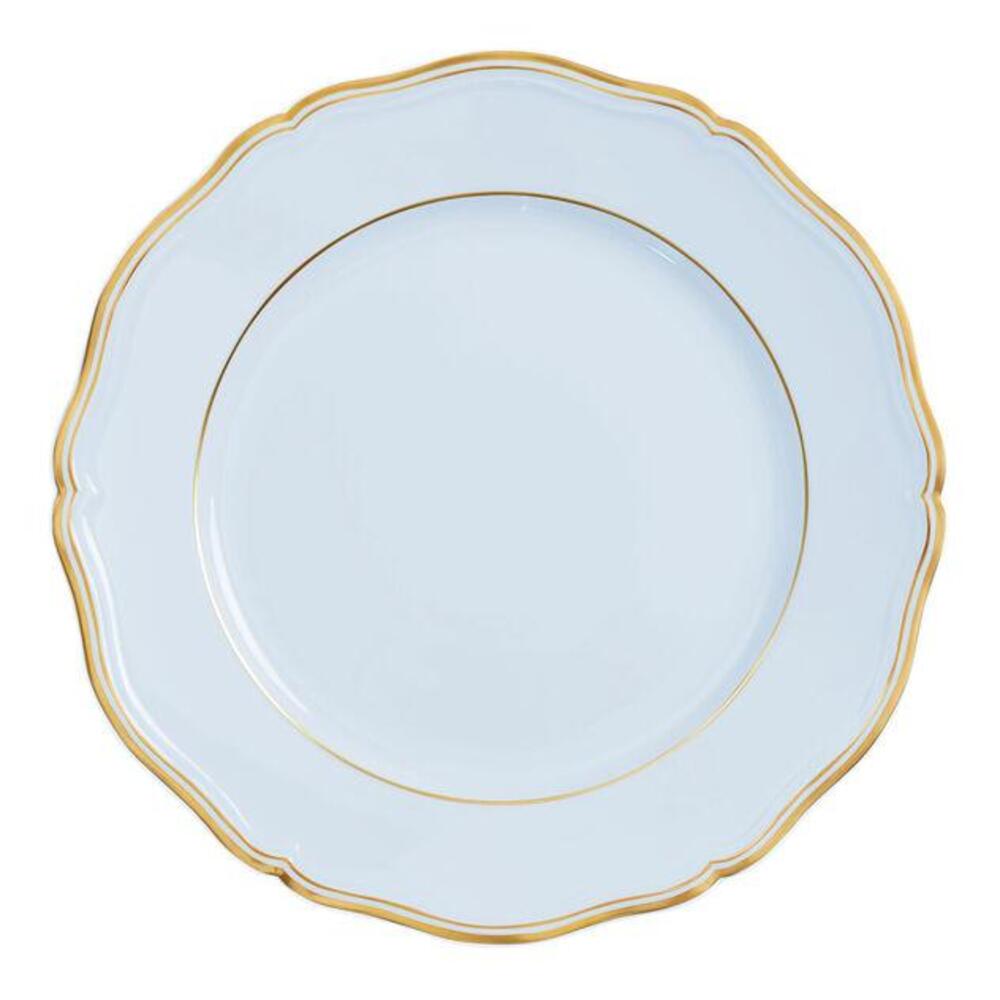 Mazurka Gold with Blue Grey Background Buffet Plate by Raynaud 