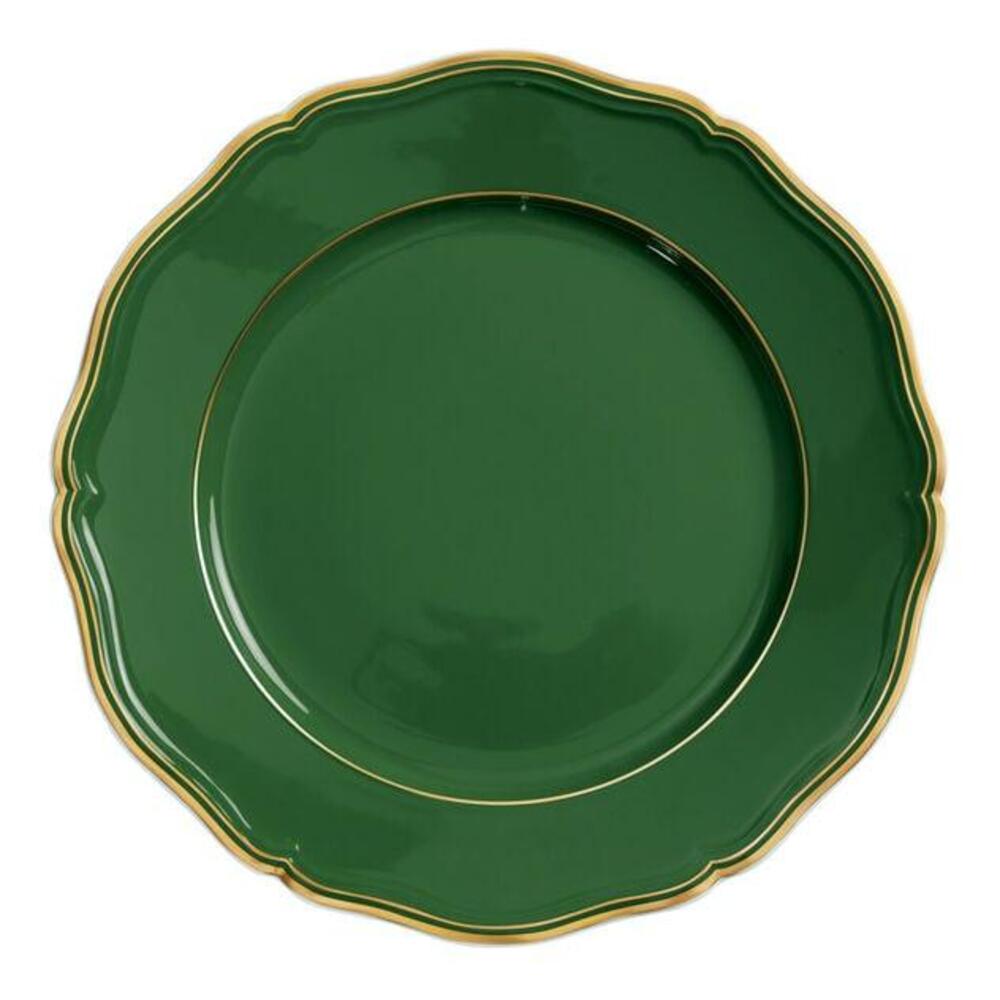 Mazurka Gold with Green Background Buffet Plate by Raynaud 