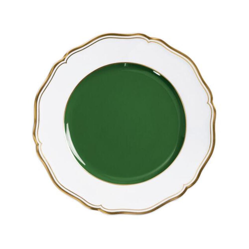 Mazurka Gold with Green Background Dessert Plate by Raynaud 