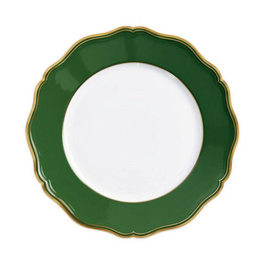 Mazurka Gold with Green Background Dinner Plate by Raynaud 