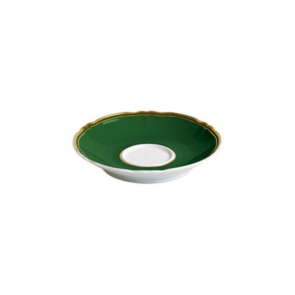 Mazurka Gold with Green Background Tea Saucer by Raynaud 1