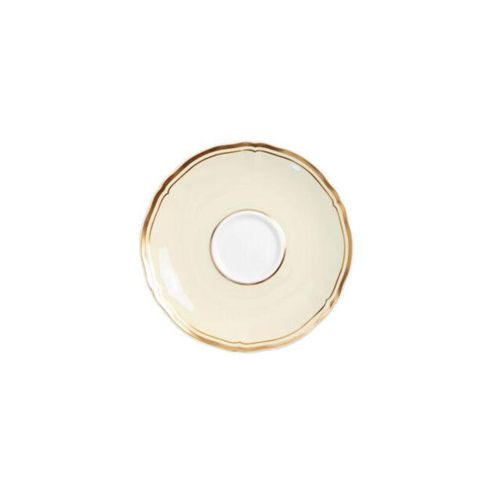 Mazurka Gold with Ivory Background Coffee Saucer by Raynaud 