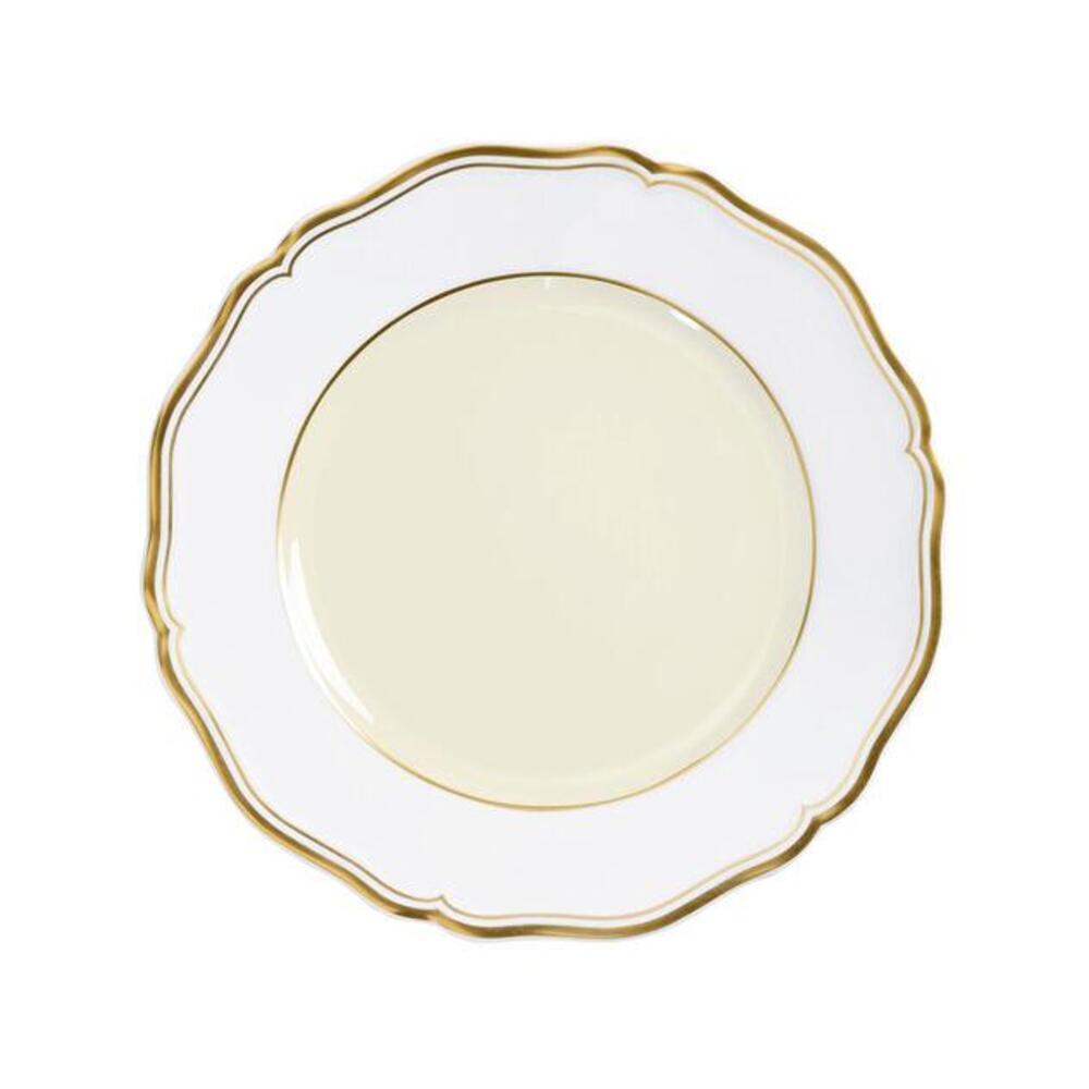 Mazurka Gold with Ivory Background Dessert Plate by Raynaud 