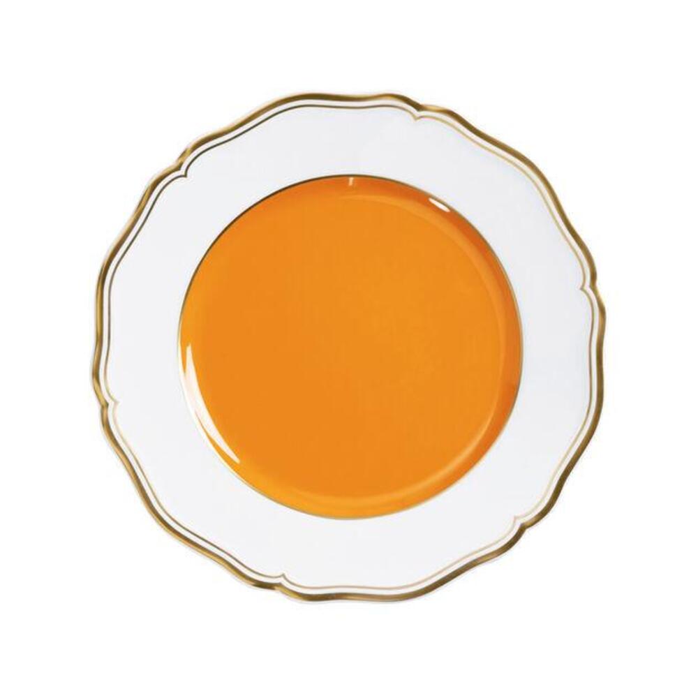 Mazurka Gold with Orange Background Dessert Plate by Raynaud 