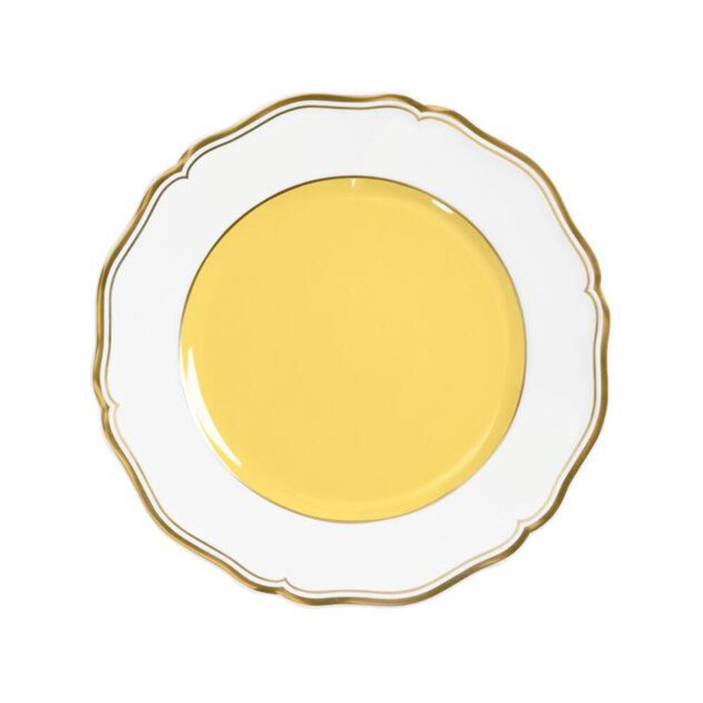 Mazurka Gold with Yellow Background Dessert Plate by Raynaud 