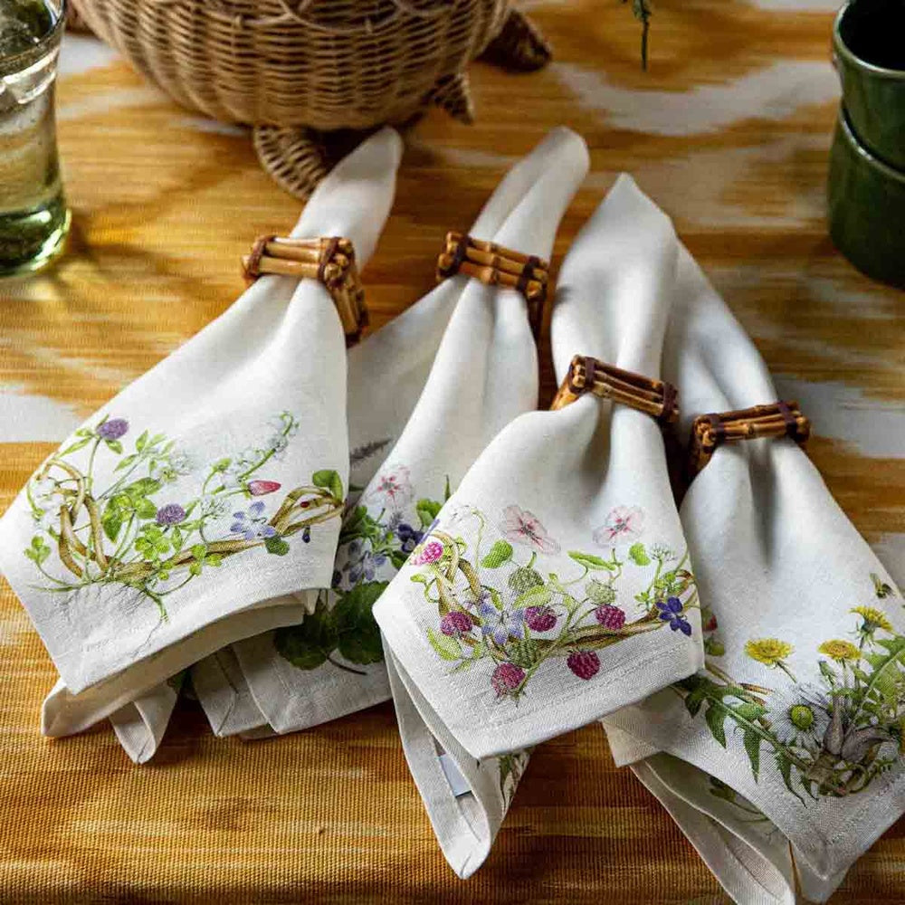 Meadow Walk Linen Napkin Set/4 - Multi by Juliska 4