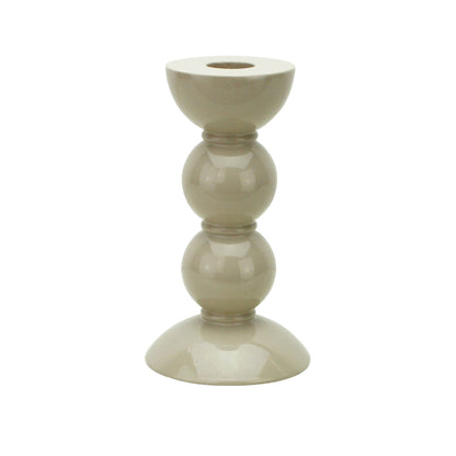 Medium Cappuccino Bobbin Candlestick - 14cm by Addison Ross