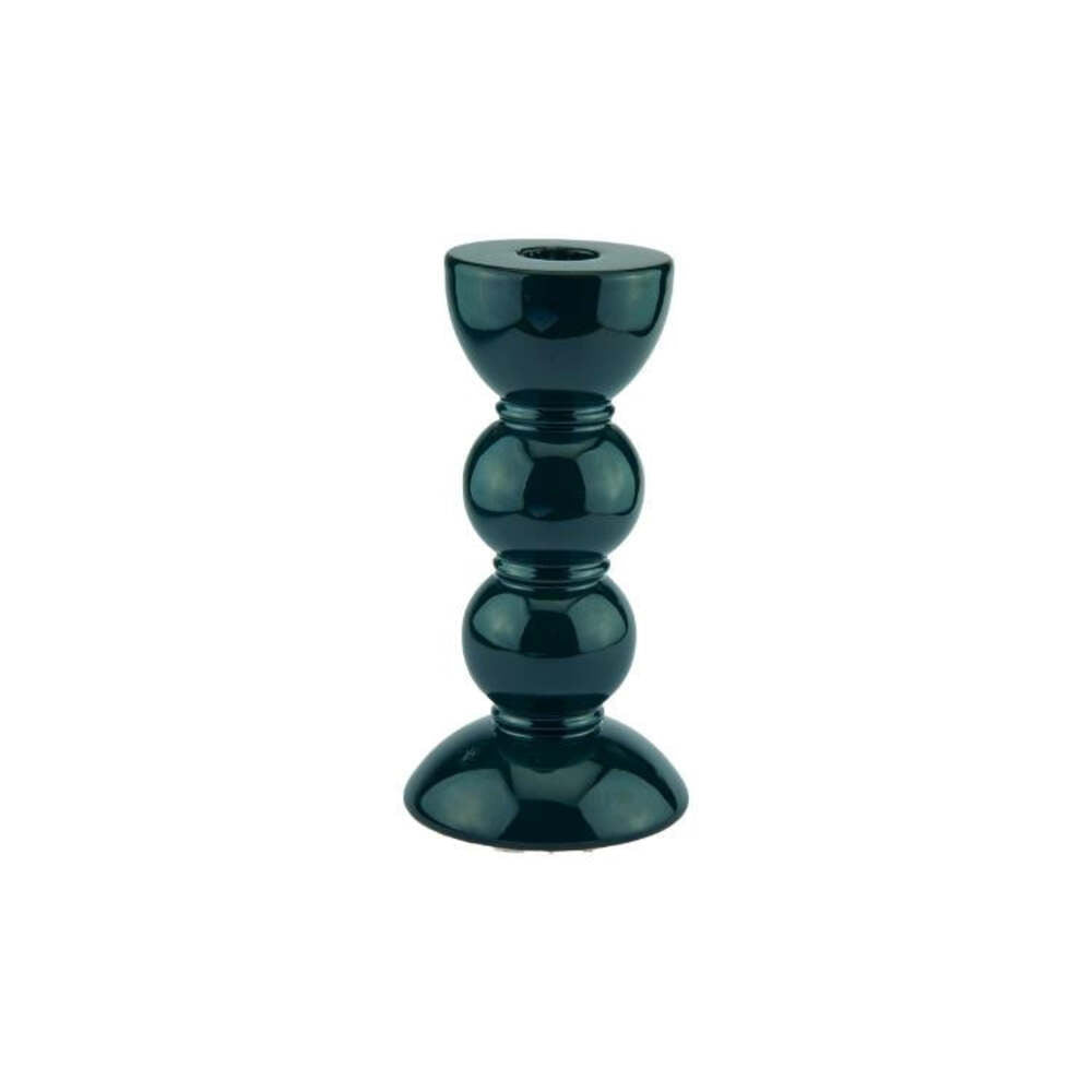 Medium Racing Green Bobbin Candlestick- 14cm by Addison Ross 