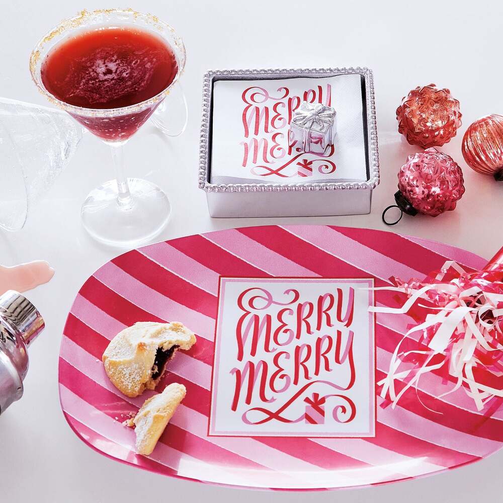 Merry Merry Present Signature Napkin Box Set by Mariposa Additional Image 1