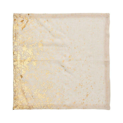 Metafoil Napkin - Set of 4 White & Gold by Kim Seybert 3
