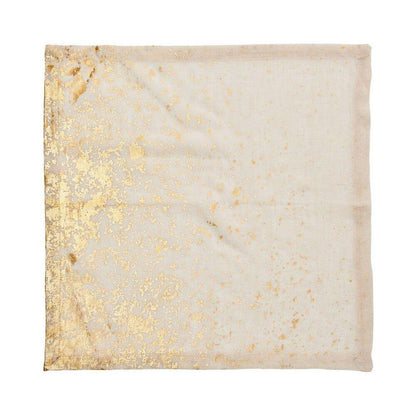 Metafoil Napkin - Set of 4 White & Gold by Kim Seybert 4