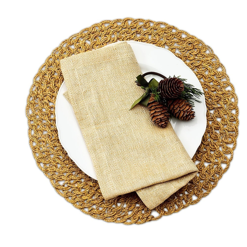 Metallic Abaca Placemat Gold by Deborah Rhodes 1