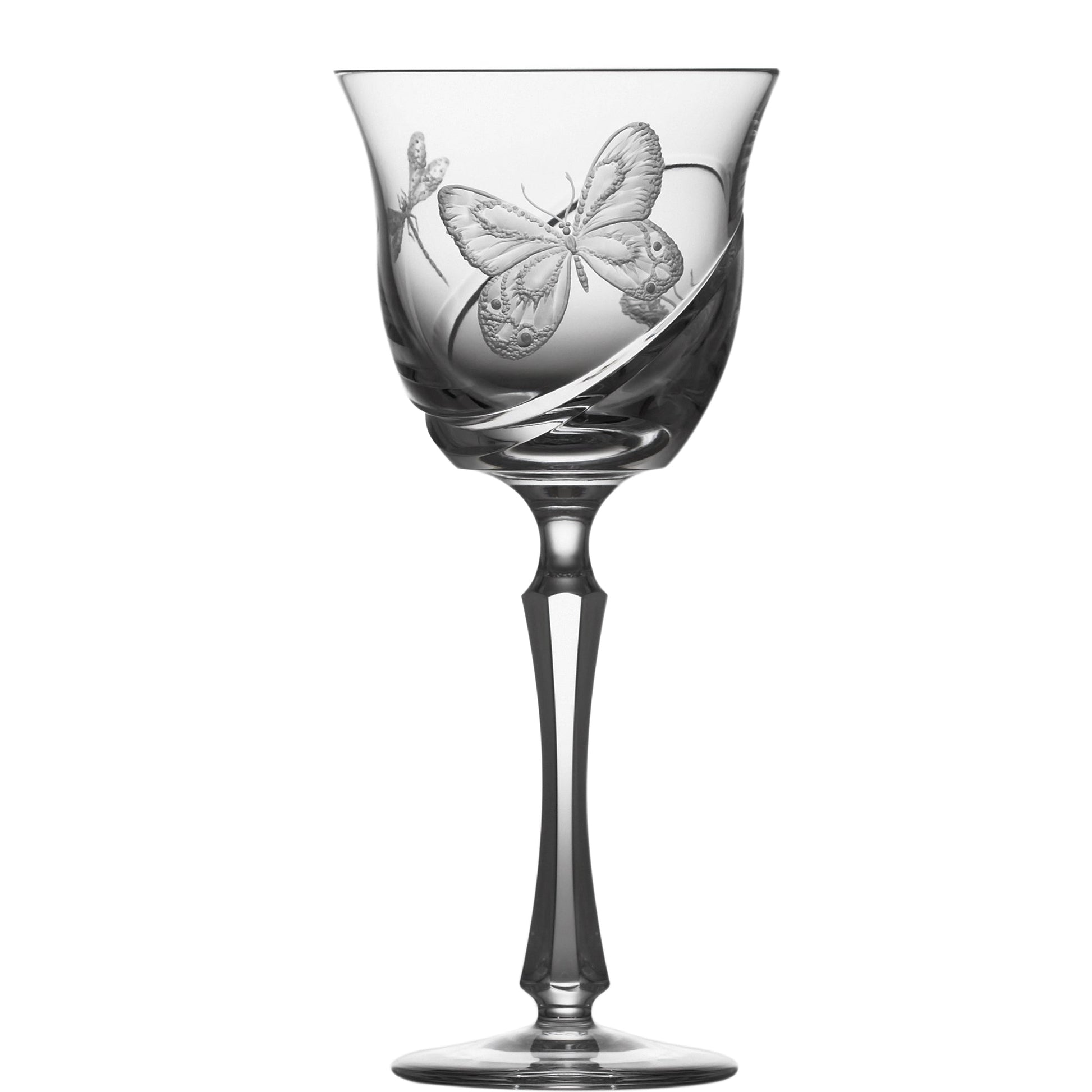 Metamorphoses Clear Water Goblet by Varga Crystal 