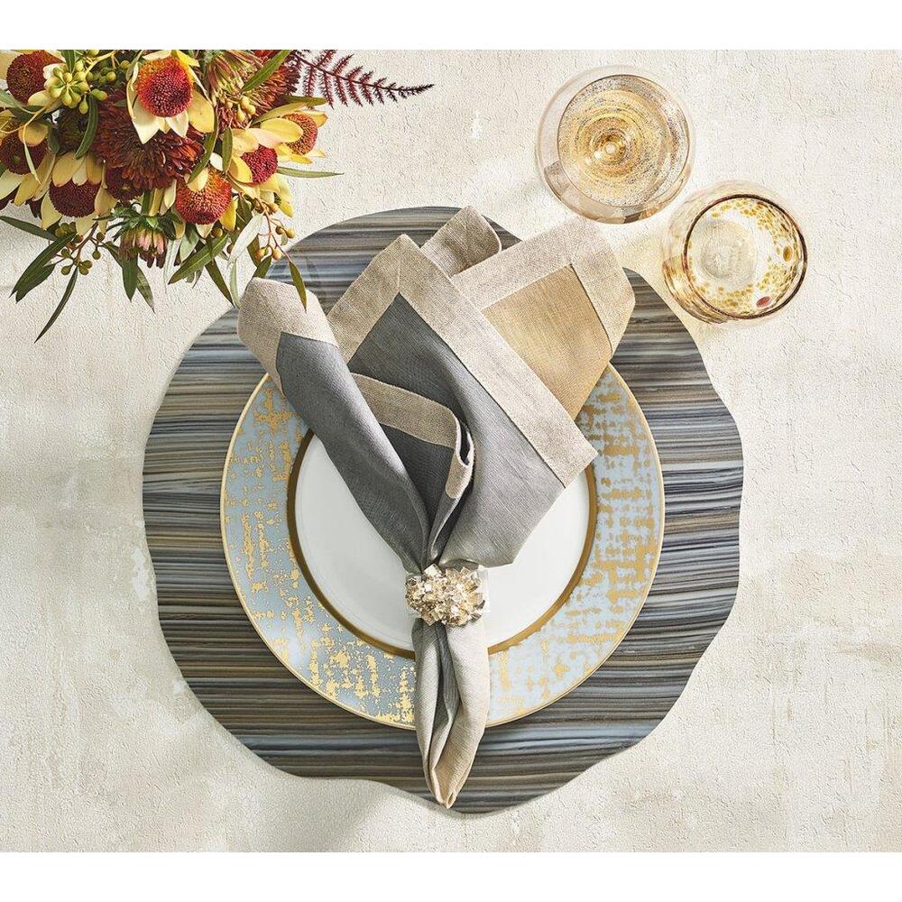 Mica Placemat - Set of 4 Beige, Taupe & Gray by Kim Seybert 1