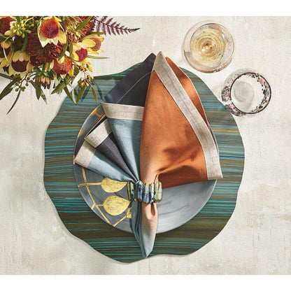 Mica Placemat - Set of 4 Sage & Midnight by Kim Seybert 4