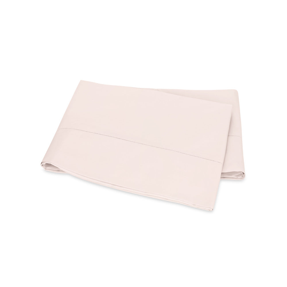 Milano Hemstitch Flat Sheet Blush 