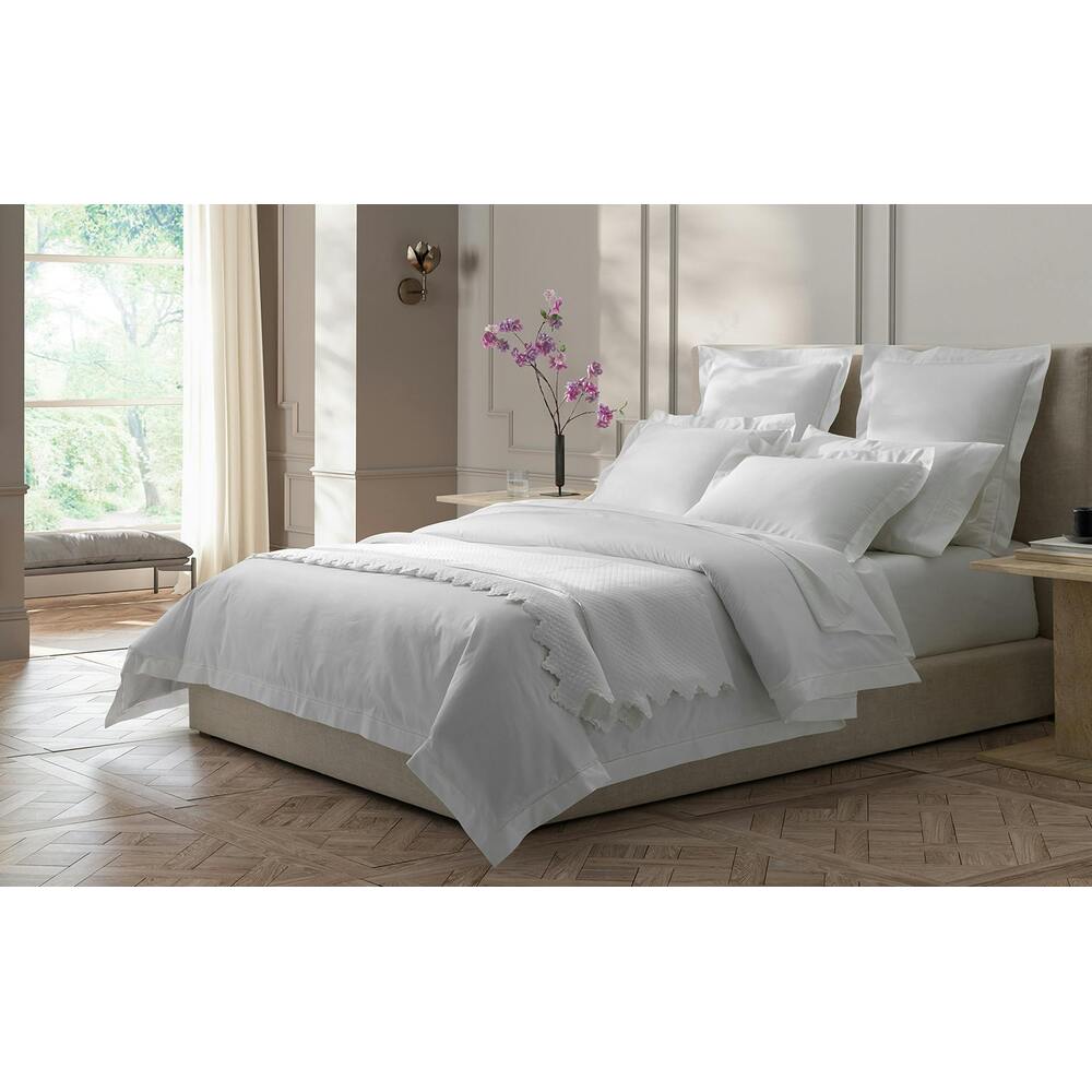 Milano Hemstitch Flat Sheet Dove 6