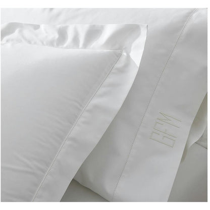 Milano Hemstitch Flat Sheet Dove 9
