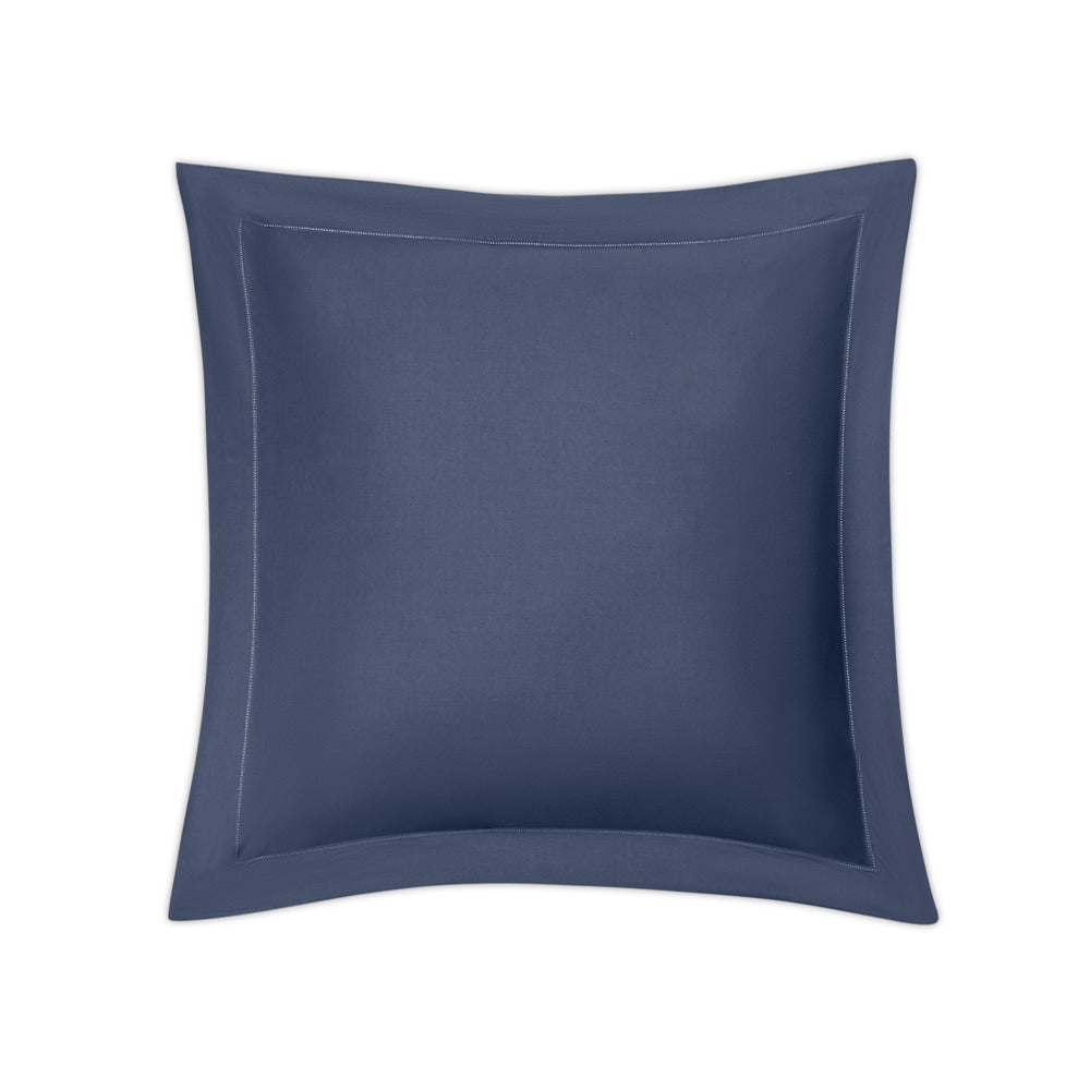 Milano Hemstitch Sham Steel Blue Euro 