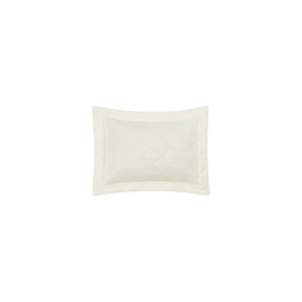 Milano Quilt Sham Ivory Quilted Boudoir 