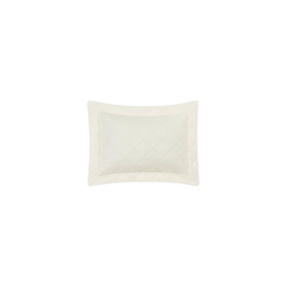 Milano Quilt Sham Ivory Quilted Boudoir 
