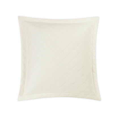 Milano Quilt Sham Ivory Quilted Euro 