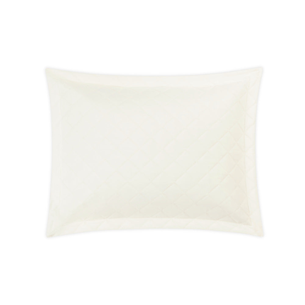 Milano Quilt Sham Ivory Quilted Standard 