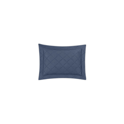 Milano Quilt Sham Steel Blue Quilted Boudoir 