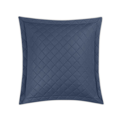 Milano Quilt Sham Steel Blue Quilted Euro 
