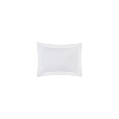 Milano Quilt Sham White Quilted Boudoir 