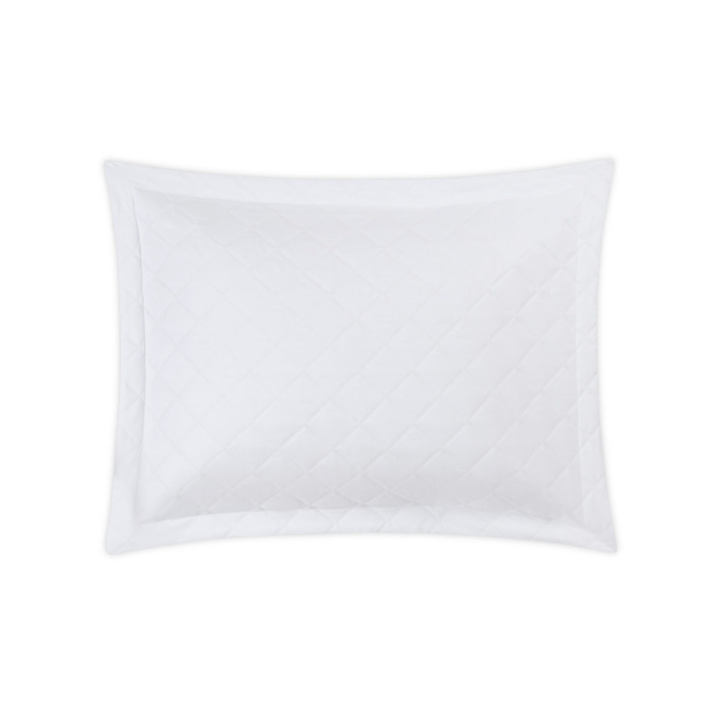 Milano Quilt Sham White Quilted Standard 
