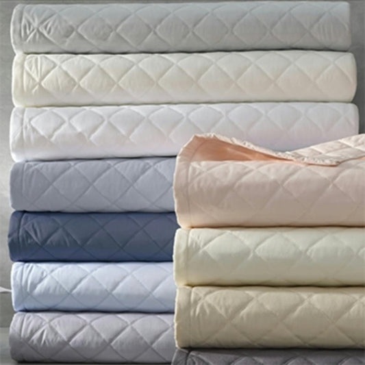 Milano Quilted Queen Coverlet White by Matouk
