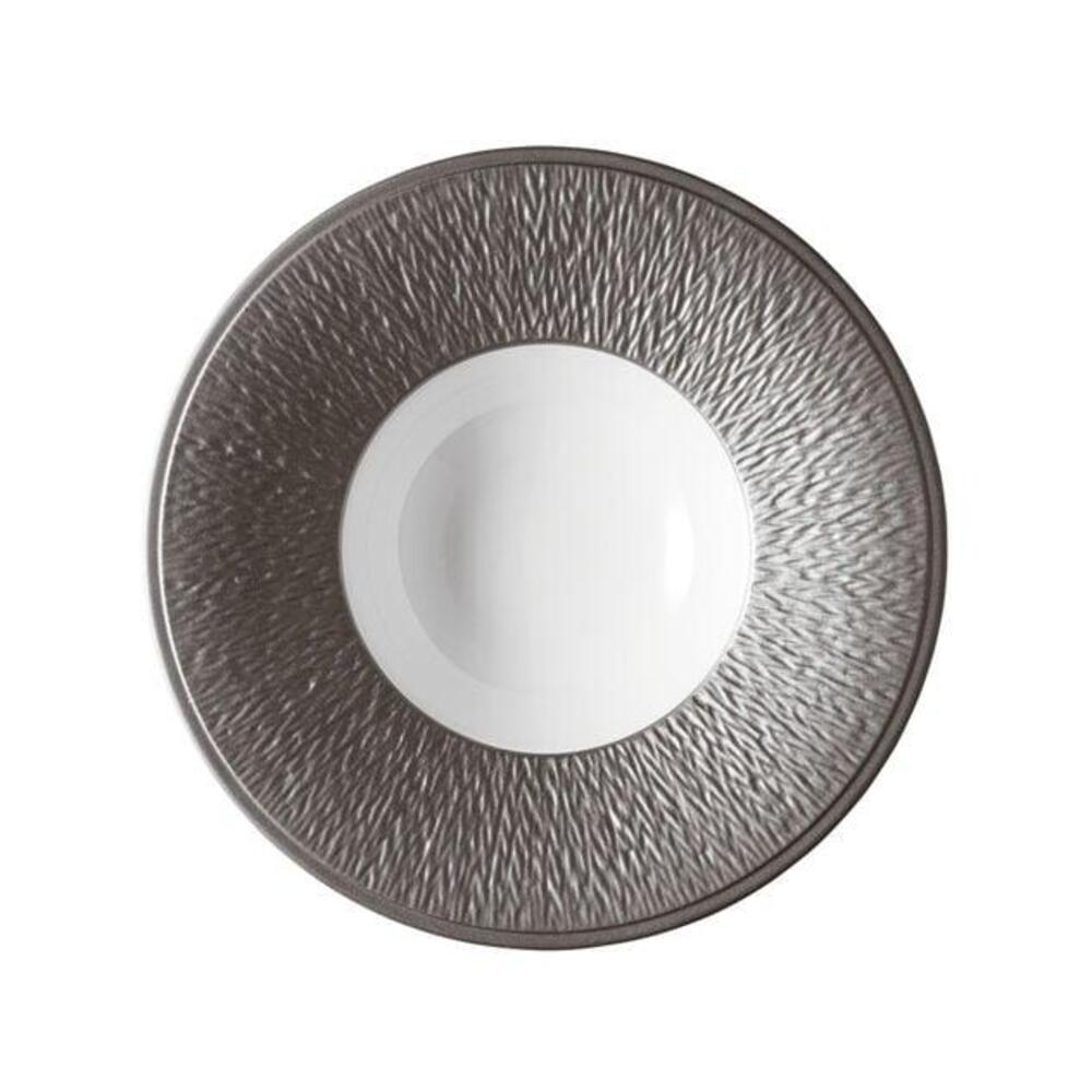 Mineral Irise Dark Grey Soup Plate by Raynaud 