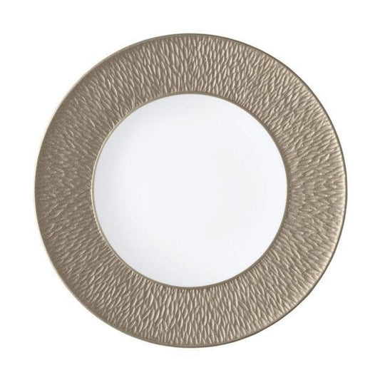 Mineral Irise Warm Grey 11.5" Dia Dinner Plate by Raynaud 