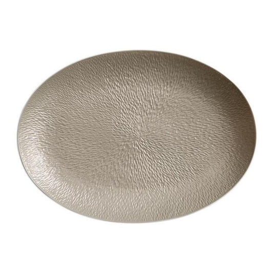 Mineral Irise Warm Grey 14.25" x 10.25" Platter by Raynaud 