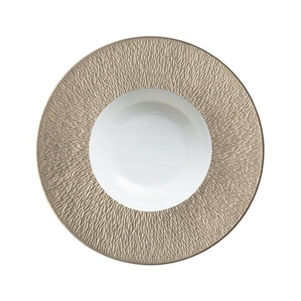 Mineral Irise Warm Grey Plate Deep by Raynaud 